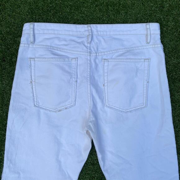 Isabel Marant Etoile Women's High Rise White Distressed Denim Jeans - Picture 8 of 8